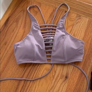 PINK size small purple swim top